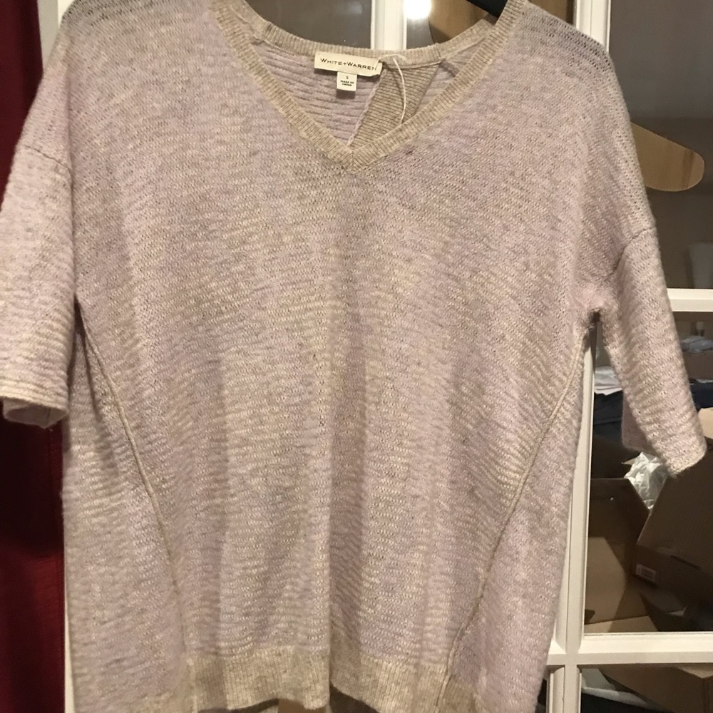White Warren cashmere knitted top